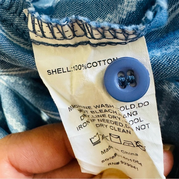 Weekend Suzanne Betro Blue Striped Women's Relaxed Tunic Loungewear Top Size S - Picture 15 of 15